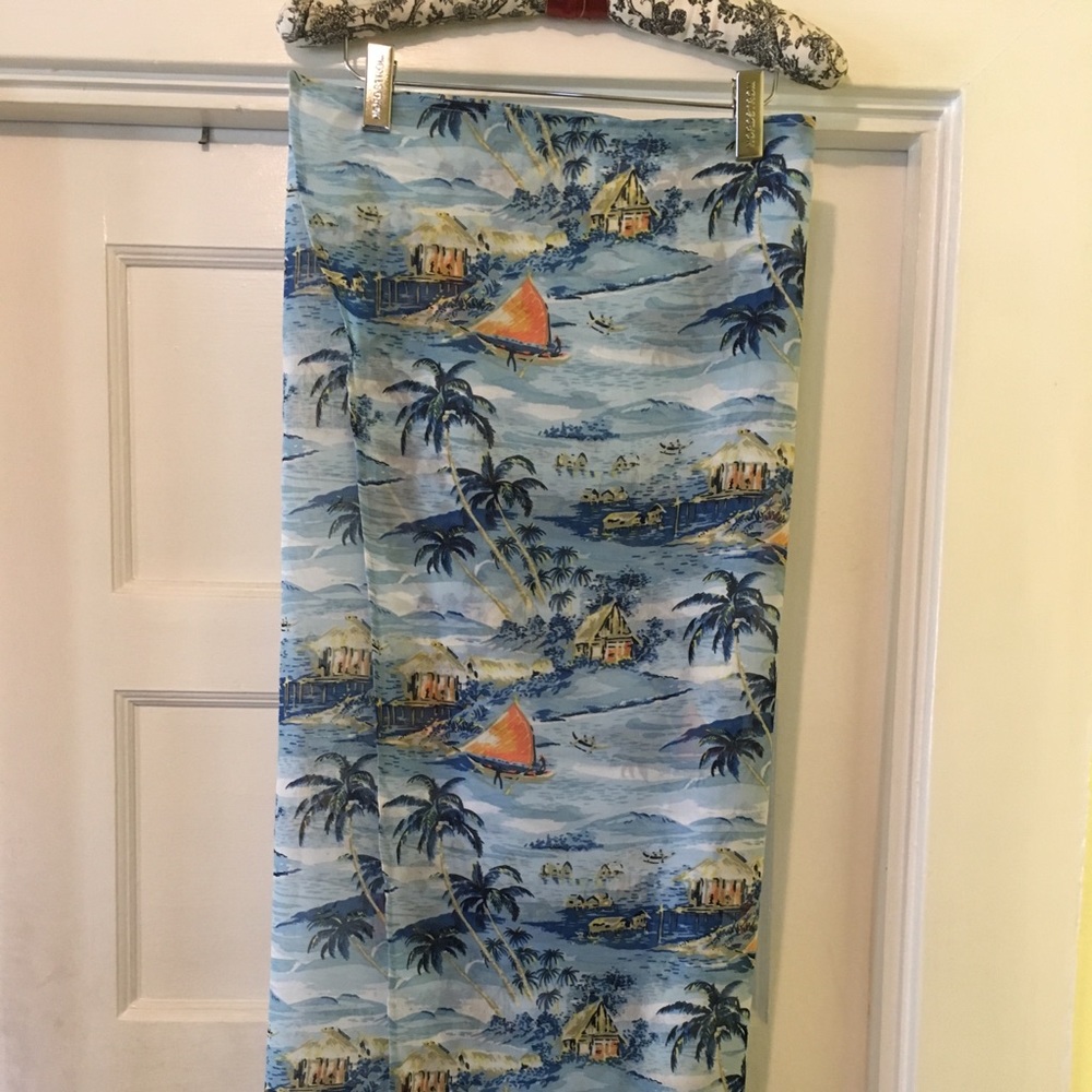 BAJA BLUE SWIMWEAR  PAREO
Blue Palm Tree Design